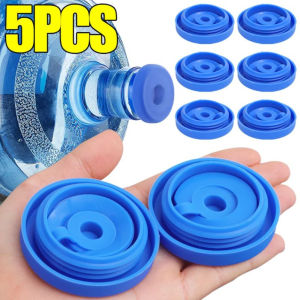 YESPERY 5Pcs Gallon Water Jugs Cap Non-Spill Bottle Caps with Inner Plug Durable Thicken Reusable Silicone Water Bottle Cover for Drinking Bucket