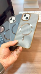 JR Premium MagSafe Carbon Titanium Matte For iPhone 16 15 14 13 12 11 Pro Max Plus 15+ 16+ Black Gold Natural Titanium BlackDoff Hitam Series Softcase Soft Case Dove Camera Protector Cover Silikon Silicone Pelindung Kamera