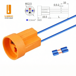 LANBOO | Công Tắc Kim Loại Chống Nước Có Đèn LED Đa Màu 12mm 24V