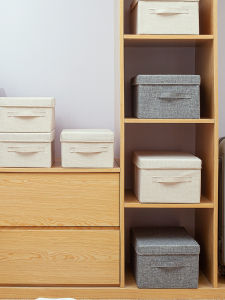 Washable Fabric Storage Box Covered Clothing Organizer Oxford Cloth Home Closet Storage for Underwear Coats Sweaters Bags Jewelry