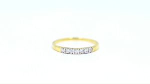 Happy Jewelry แหวนเพชรของแท้ แถวเรียบๆ MINIMAL ทองแท้ 9k 37.5% ME544
