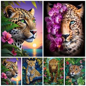 Colorful Jungle Leopard Wildlife Artwork Jigsaw Puzzle 1000Pieces Stress Relief Puzzle Wall Art Decor Gift