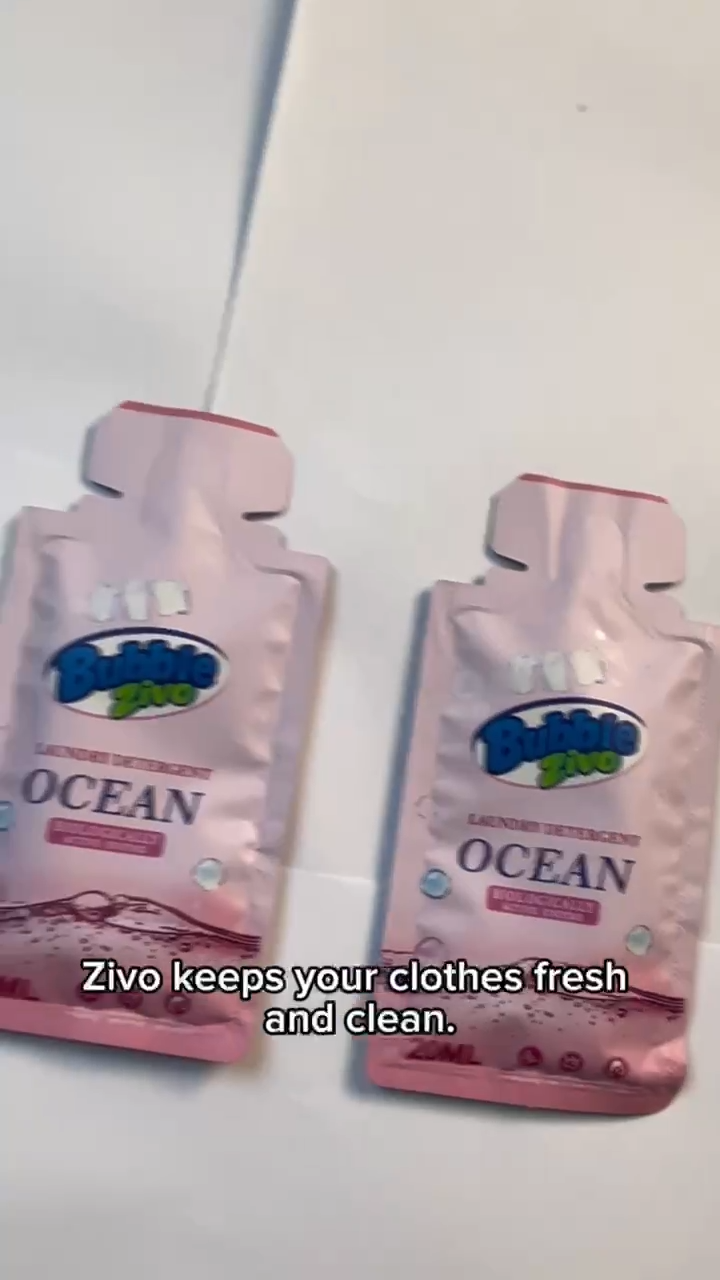 Detergent Sachet Laundry Liquid 20ml Travel Pack Bio Enzyme Baby Safe Low Foam Portable