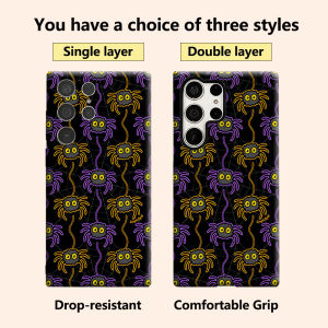 Halloween Spider Luxury Fashion Full Lens Protective Case for Samsung Galaxy S26 S25 S24 A56 A36 Plus Ultra