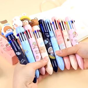 10 Color/ 12 Color Multi Colored Pen Ball Pen Hughlighter Pen Stationery School supplies