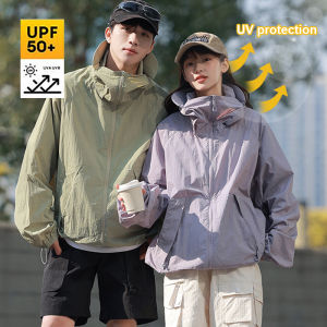Outdoor Sunscreen Clothing Summer Hiking Jackets UPF50+ Ultraviolet Protection Couples Hooded Jacket Traveling Hiking Fishing
