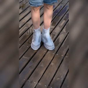 Reusable Rain Shoe Cover Durable PVC Anti-Slip Rain Boots Waterproof Rain Shoes Cover For School Outdoor Walking Travel