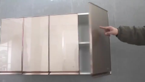 Nearra Aluminum Glass Wall Large Cabinet Pantry Cabinet Hanging Kitchen Storage for Home Storage