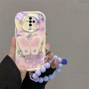 VivoS6 Phone Case Full Coverage Soft Silicone Butterfly Flower Design Anti-Fall Popular Cartoon Cute Fresh Style Female Model