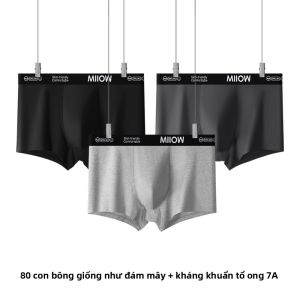MiiOW | Quần lót nam Catman Cotton nguyên chất 2025 mẫu mới cỡ lớn quần đùi nam quần đùi nam trẻ em quần đùi nam cạp vừa kháng khuẩn