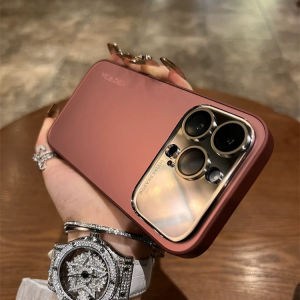 Premium Frosted Full Cover Large View Window Apple iPhone 15 pro Max 16 pro Electroplated Anti-Fall Couple Style 14 Anti-Fall 14 pro Textured 13 Trendy Not Collision Shell 17