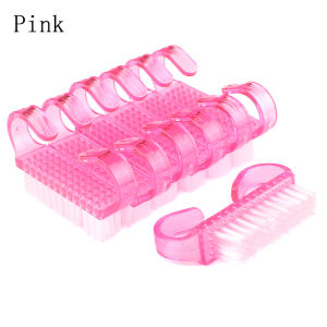 10pcs Plastic Nail Cleaning Brush Nail Dust Soft Remover For Nail Care Small Angle Mix Color Manicure Pedicure Nail Salon Tools