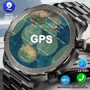 Đồng Hồ Thông Minh Compass Dành Cho Nam Giám Sát Sức Khỏe Chống Nước GPS Theo Dõi Thể Thao HD Cuộc Gọi Bluetooth Trợ Lý Giọng Nói Âm Nhạc Tương Tác Lịch