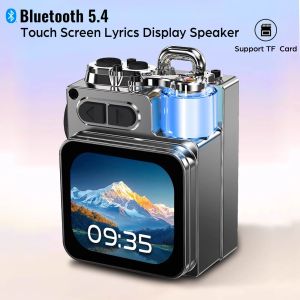 Bluetooth Speaker Smart Touch Screen Mini Portable Audio Player Wireless Handsfree Call MP3 Music Box Support TF Play APP Contro