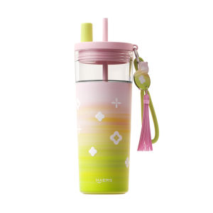 Haers | High Appearance Straw Design Tea-Water Separation Car-friendly Insulated Cup