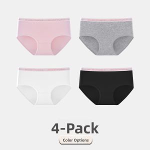 MiiOW | Pure Cotton Breathable Womens Underwear Triangle Shorts Seamless Comfortable Spring Summer Sport Style Mid High Waist Briefs