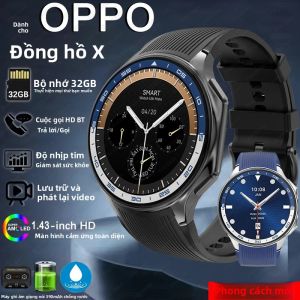 Đồng Hồ Thông Minh OPPO Watch X Cao Cấp Dành Cho Nam Bộ Nhớ 32GB Phát Video Chống Nước Theo Dõi Sức Khỏe Dây Đeo Thép Không Gỉ