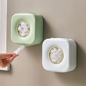 Disposable Wrap Storage Box - Wall-Mounted Easy Dispensing - Organize Kitchen Bags Bath Caps & Shoe Covers Neatly