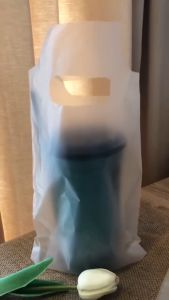 100PCS Plastic Packaging Bag Disposable Transparent Portable Hand-held Bag Milk Tea Shop Takeout Bag