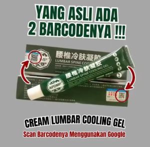 ORIGINAL Cream Lumbar Spine Cooling Gel Ampuh Atasi Saraf Kejepit Sakit Pianggang Nyeri Lutut Bokong Kaki Lengan Jari-Jari Kesemutan Rematik Rhematik Leher Asli 100% Bahan Alami