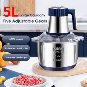 Niye 5L Electric Meat Grinders 304 Stainless Steel Food Crusher Multifunctional Vegetable Slicer Chopper Mincer Baby Food Processor
