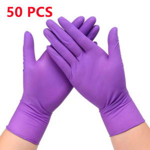 5Mil Heavy Duty Purple Nitrile Gloves Disposable Household Cleaning Gloves for Kitchen Tattoo Beauty Salon Industrial Work Glove