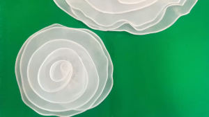 Chest Flower 27CM 3D Organza Fabric Artificial Rose Flowers Patch Wedding Dress Neck Decoration 3D Organza Fabric Artificial Rose Flowers Patch DIY Sewing Applique