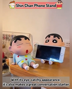 Cartoon Cute Crayon Shin-chan Creative Desktop Phone Stand Office Desktop Action Figures Lazy Mobile Phone Holder