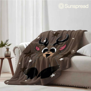 Beast Kingdom | Cute Deer Star Wallpaper Soft Warm Flannel Blanket Lightweight Cozy Christmas Halloween Home Decor Room