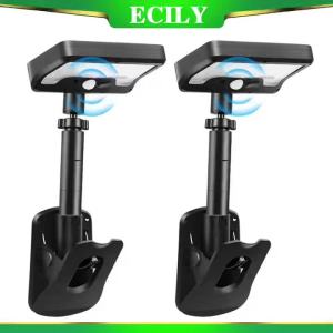 ECILY Clip On Solar Light Outdoor Motion Sensor 92 LED Solar Fence Lights Waterproof Safety Lighting Fences Decks Drainage Camping Tro