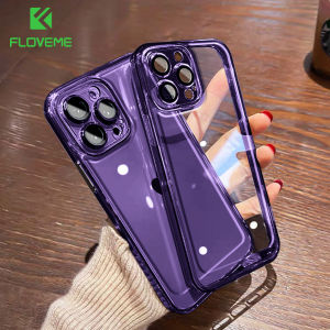 FLOVEME Acrylic Transparent Phone Case For iphone 14 13 12 11 Pro Max 14 Plus With Lens Film Clear Hard Shockproof Back Cover For iphone 14 13 12 11