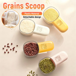 Vacaka Kitchen Multi-function Rice Spoon Removable Handle Moisture-proof Digging Grain Spoon 1Pc