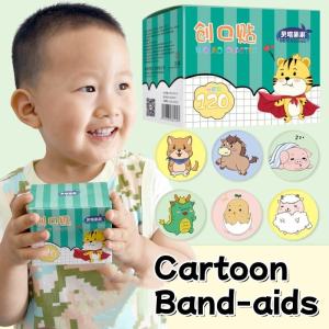 100/120PCS Mini Band Aid Round Bandage Disposable Waterproof Adhesive Bandage Band-aid Plaster for Kids Plaster
