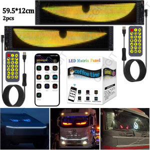 HOT Car Demon Eyes DIY Windshield LED panel programmable demon eye LED flexible display screen APP control led devil eye