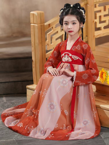 Trang Phục Cổ Trang Phục Hanfu Cho Nữ Sinh Viên Trung Quốc Cổ Điển Trang Phục Biểu Diễn Mùa Thu Đông Cho Trẻ Em 6 Tuổi