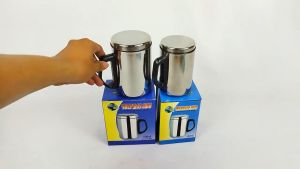 Termos Kopi Mug Warmer Stainless Stell Vacum Cup Handle Cangkir Tutup Stainles Tea - 500 ML