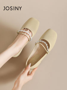 Josiny | Marie Jane Style Summer Flats Coarse Heel