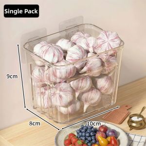 MINGZHIYIFAN | Multifunctional Garlic and Ginger Storage Box Hole Free