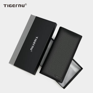 Tigernu 100% Genuine Leather Men Long Wallet Luxury Mens Purse Card Wallet For Men Small Money Bag High Quality Male Coin Purse