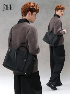Free Next Dawn 2025 New Top Layer Cowhide Single Shoulder Slant Cross Computer Bag Travel Backpack Leisure Casual Style