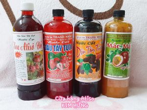 NƯỚC CỐT HOA ATISO ĐỎ (1000ml) (NƯỚC ÉP) KHÔNG CHẤT BẢO QUẢN KHÔNG HƯƠNG LIỆU.