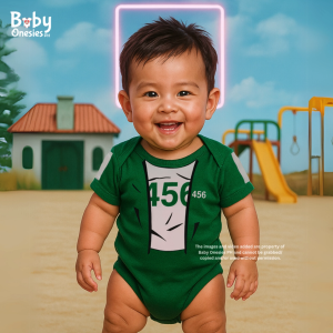 Baby Onesies PH Korean Squid Game-Inspired Player 456 Baby Costume 0-12 months Newborn Baby Boy Girl Clothes