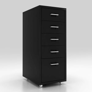 5 drawer metal mobile pedestal with wheels file organizer HELMER