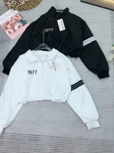 Áo khoác gió nữ kẻ sọc tay dáng croptop gió 2 lớp siêu ấm áp thời trang trẻ trung phong cách hàn quốc