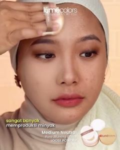 ORI Loose Powder Lumecolors Bedak Tabur Lumecolor Oil Control Light Medium Neutral Golden Tan