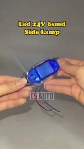 Truck Lorry Trailer Side Marker Lamp Light Oval LED Chrome Base 6 SMD 12V 24V White Yellow Amber Red Blue Green CS (1PC)