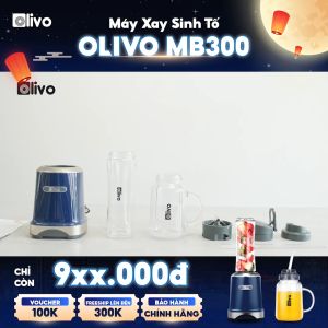 Máy Xay Sinh Tố OLIVO MB300 – 2 Cốc Linh Hoạt – Xay Đá Bào Sinh Tố Smoothie – Dung Tích 600ML