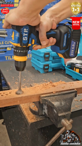 (ถูกสุด) STR สว่านกระแทก 3ระบบ ST-712 60Nm แบต 4.0ah สว่านไร้สาย ST712 ประกัน1+1ปี