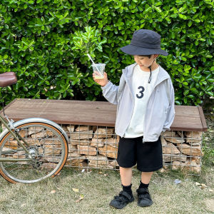 Childrens Lightweight Summer Sun Protection Clothes Boys Hooded Skin Shirt Baby Outerwear Breathable UV Protective Clothing