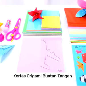 Kertas Origami Lipat Double Face / Warna Pastel Bolak Balik 70 GRAM